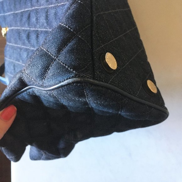 Michael Kors Susannah large tote dark denim chain - Picture 11 of 13